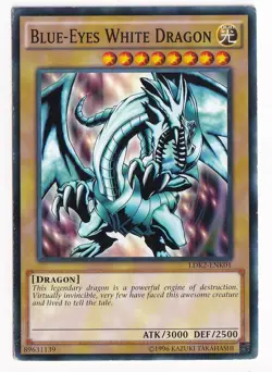 Yugioh! LP Blue-Eyes White Dragon LDK2-ENK01 - Common Unl Ed - Image 1