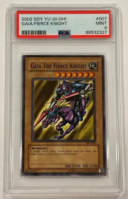 2002 Yu-Gi-Oh! Gaia The Fierce Knight SDY-007 PSA 9 - POP 8 - Image 1