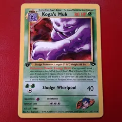 Koga's Muk 26/132 Gym Challenge Regular First Edition Pokemon Card LP Wotc - Image 1