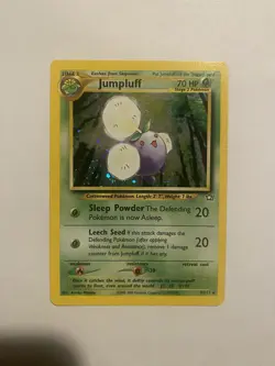 Pokemon TCG Jumpluff Neo Genesis Holo Card 7/111 Unlimited Rare LP - Image 1