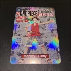 Bandai One Piece CCG Monkey D. Luffy US Voyage College Full Art Holo Card - Image 1