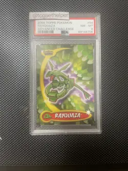 PSA 8 Near Mint 2004 Topps Pokemon Advanced Challenge Rayquaza Card #54 - Image 1