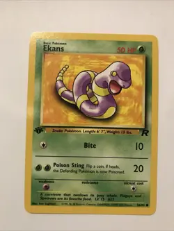 Pokemon TCG Team Rocket Ekans 1st Edition 56/82 Card - Image 1