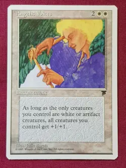 Magic The Gathering CHRONICLES ANGELIC VOICES white card MTG - Image 1