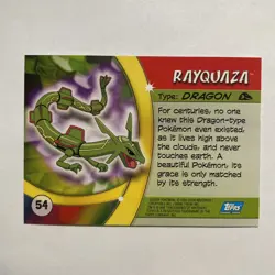 Rayquaza Pokemon Advanced Challenge Topps TCG Card 2004 #54 - Image 2