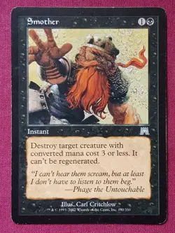 Magic The Gathering ONSLAUGHT SMOTHER black card MTG - Image 1