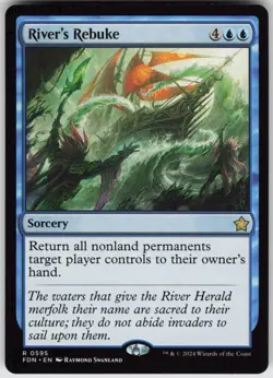 MTG River's Rebuke 595 Foundations R Normal NM - Image 1