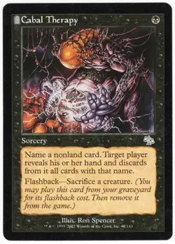 Cabal Therapy 2002 Judgment Black Uncommon Sorcery MTG NM AZ7 - Image 1