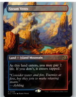 Steam Vents (Borderless) - #348 - Rare - Lorwyn Eclipsed - ECL - Image 1