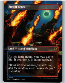 Steam Vents (Borderless) - #348 - Rare - Lorwyn Eclipsed - ECL - Image 2