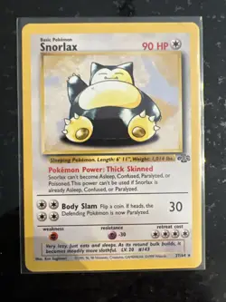 Pokemon TCG - Snorlax - 27/64 - Rare Unlimited - Jungle Card - Image 1
