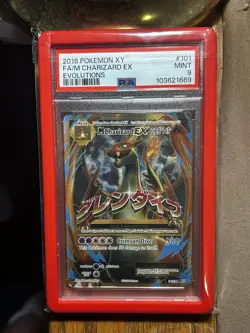 Pokemon TCG PSA Mint 9 2016 XY Evolution Full Art Mega Charizard EX Holo 101/108 - Image 2