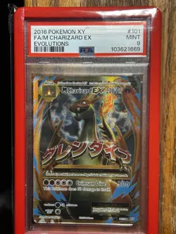 Pokemon TCG PSA Mint 9 2016 XY Evolution Full Art Mega Charizard EX Holo 101/108 - Image 4