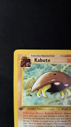 Pokemon TCG Kabuto 1st Edition Fossil Set 50/62 Regular 1999 WOTC Card - Image 5