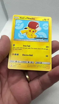 Pokemon Ash's Pikachu SM113 Sun & Moon Promo NM - Image 2