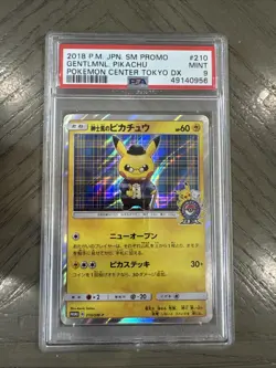 PSA 9 Gentleman Pikachu 210/SM-P Promo 2018 Japanese Tokyo DX Pokemon US SELLER - Image 1