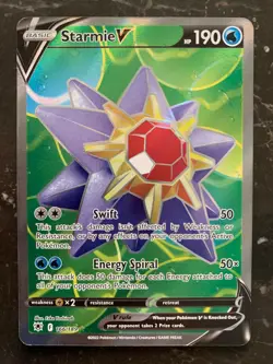Pokemon Astral Radiance - STARMIE V FULL ART - 166/189 - NM - Image 1