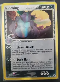 Pokemon Nidoking Delta Species 6/101 EX Dragon Frontiers Holo NM - Image 1