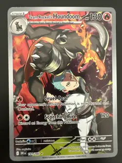 Pokemon TCG Team Rockets Houndoom 191/182 Illustration Rare Destined Rivals NM - Image 1