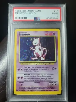 POKEMON TCG Mewtwo Base Set 10/102 PSA 9 - Image 1
