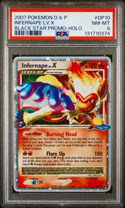 Infernape LV.X DP10 Diamond and Pearl Holo Pokemon 2007 PSA 8 - Image 1