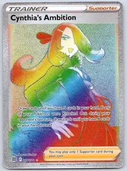Cynthia's Ambition (Rainbow Secret) 178/172 (NM) - Brilliant Stars - Pokemon TCG - Image 1