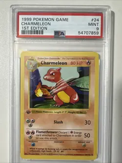 Pokemon PSA 9 1st Edition Charmeleon 024/102 Base Set (Shadowless) - Image 1