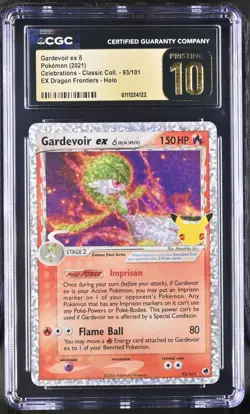 Pokemon 2021 Gardevoir ex Holo Celebrations - Classic Coll. #93 CGC PRISTINE 10 - Image 1