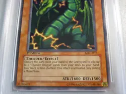 PSA 9 Thunder Dragon MRD-097 1st Ed YuGiOh NA English 2002 Metal Raiders - Image 3