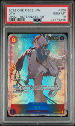 PSA 10 2022 ONE PIECE JPN OP02-PARAMOUNT WAR ALTERNATE ART #120 UTA - Image 1