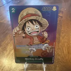 One Piece Monkey D. Luffy P-037 1st Anniversary Stamped Tournament Holo Promo - Image 1