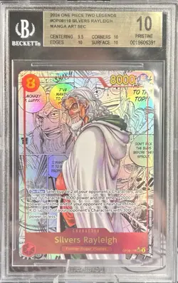 One Piece Silvers Rayleigh MANGA ART ENGLISH BGS PRISTINE 10 Op08-118 - Image 1