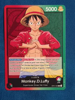 One Piece TCG: Monkey.D.Luffy OP01-003 Leader Pre Eratta - Image 1