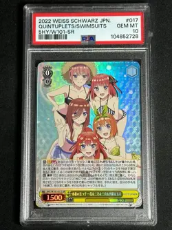Weiss Schwarz Japan Quintessential Quintuplets Swimsuits 5HY/W101-017S SR PSA 10 - Image 1