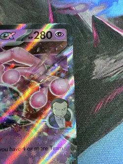 Team Rocket's Mewtwo ex 205 Scarlet & Violet Promo Cards Holo Pokemon Card - Image 3