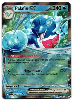 Palafin ex 061/167 - Twilight Masquerade Double Rare Pokemon TCG - M/LP Card - Image 1