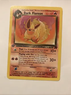 Dark Flareon - 35/82 - Pokemon Team Rocket 1st Edition Card - Image 1