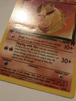 Dark Flareon - 35/82 - Pokemon Team Rocket 1st Edition Card - Image 2