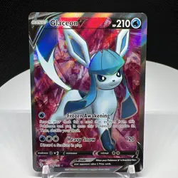 Pokemon TCG Glaceon v Evolving Skies Holo Ultra Rare Full Art Card 174/203 - Image 2