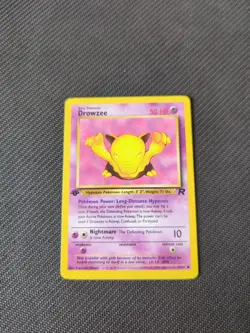 Drowzee 54/82 1st Edition Team Rocket Pokemon NM/M - Image 1