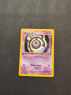 Unown M 49/75 1st Edition Neo Discovery Pokemon NM - Image 1
