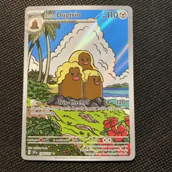 Pokemon TCG Alolan Dugtrio Card 208/191 Surging Sparks Illustration Rare - Image 1