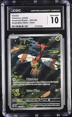 Pokemon Yanma (2025) Destined Rivals 183/182 Illustration Rare Holo CGC 10 - Image 1