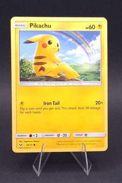 Pikachu 28/73 Shining Legends 2017 Pokemon TCG Card - LP - Sun & Moon - Image 1