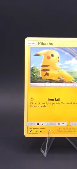 Pikachu 28/73 Shining Legends 2017 Pokemon TCG Card - LP - Sun & Moon - Image 3