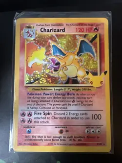 Pokemon TCG Charizard 4/102 Celebrations Classic Collection Holo Rare - Image 1