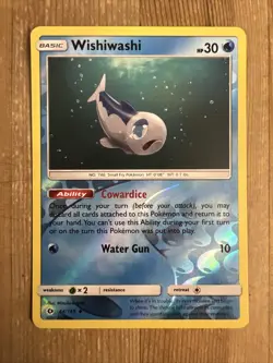 Pokemon WISHIWASHI 44/149 Sun & Moon Reverse Holo Uncommon - VLP - Image 1
