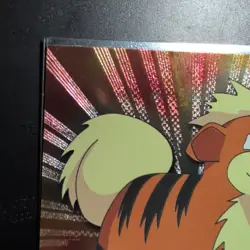 1999 Topps TV Animation - Growlithe #58- Foil - Black Logo- Vintage Pokemon - Image 3