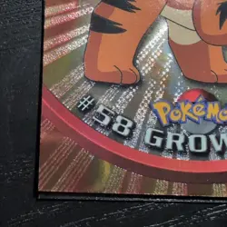 1999 Topps TV Animation - Growlithe #58- Foil - Black Logo- Vintage Pokemon - Image 4