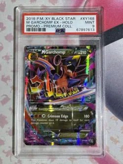 2016 POKEMON XY BLACK STAR PROMO PREMIUM COLL #XY168 M GARCHOMP EX-HOLO PSA 9 - Image 3
